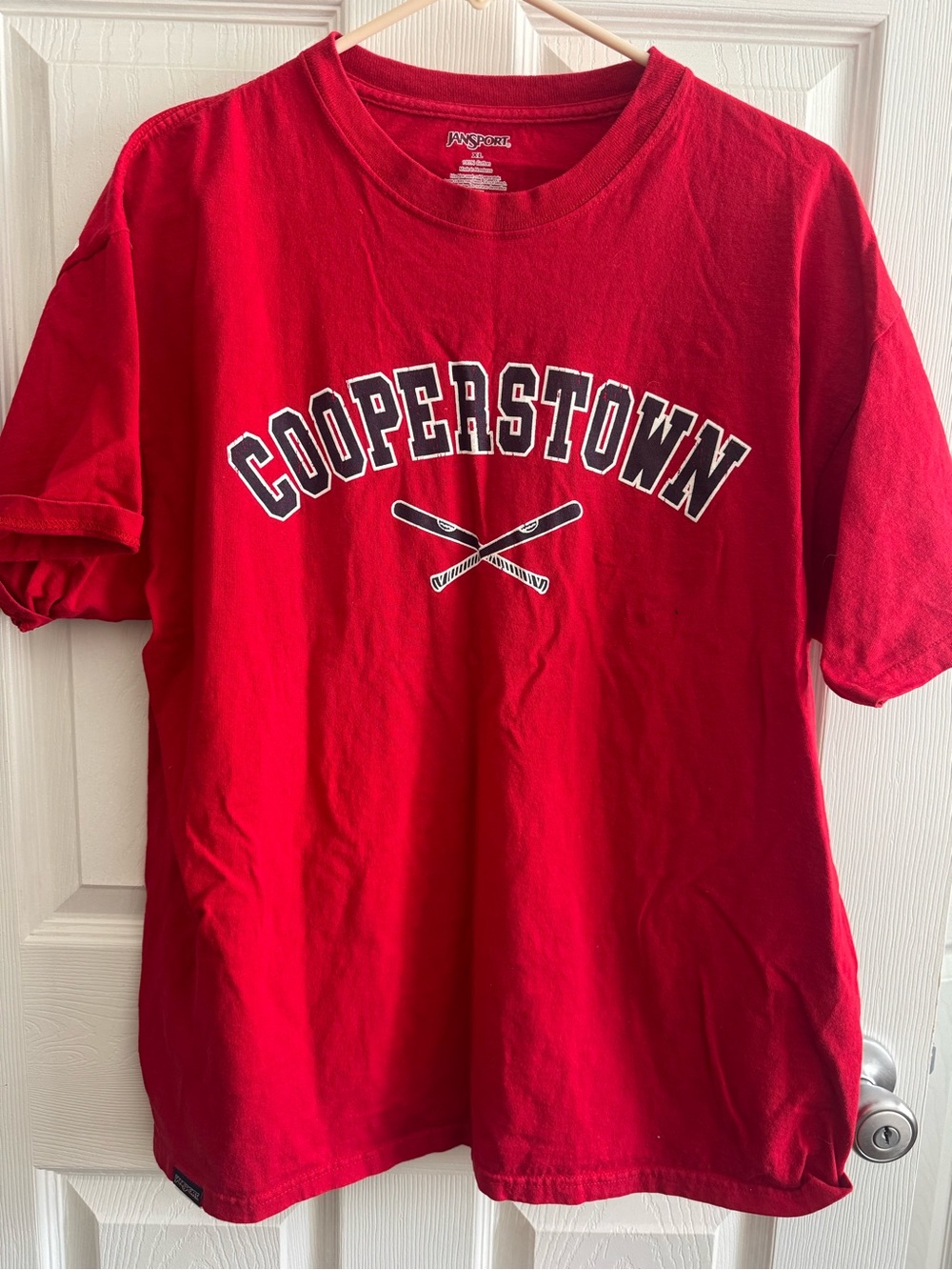 Jansport Red Crewneck Graphic Tee